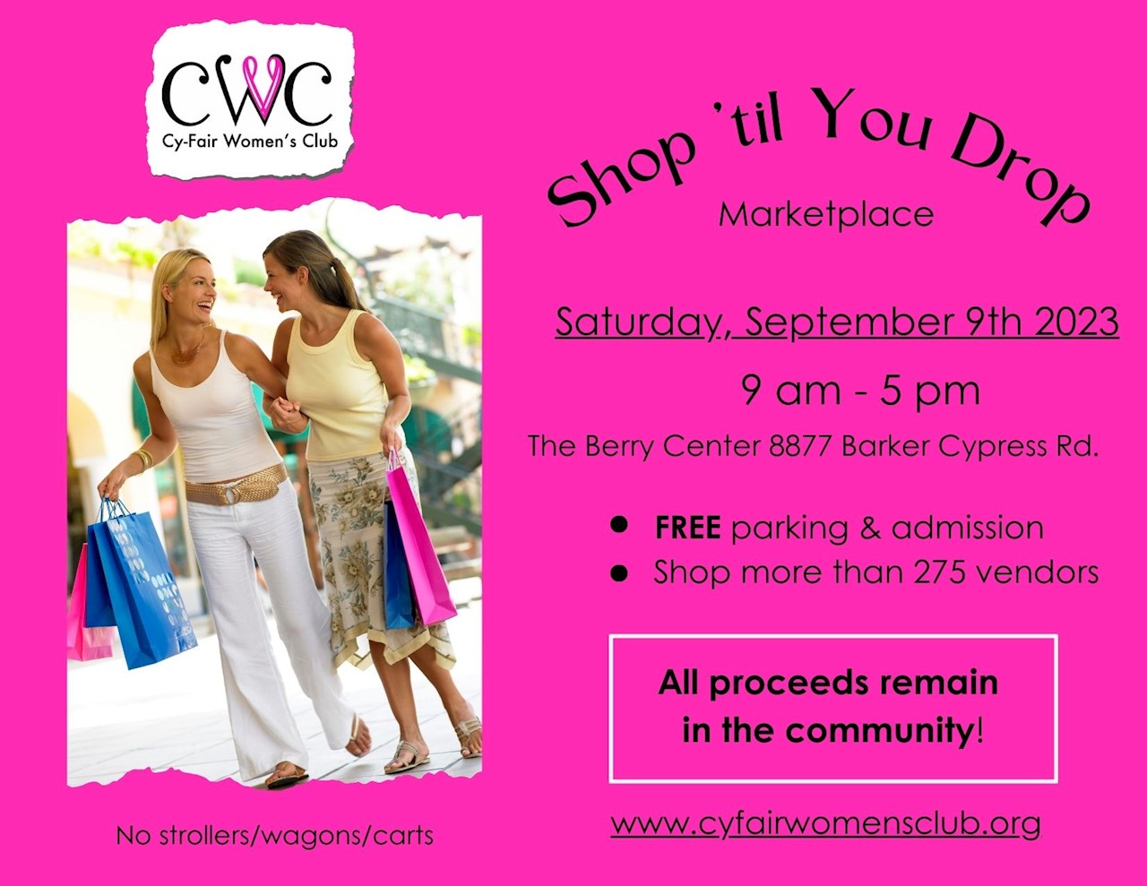 Our next show is Shop 'til You Drop in...